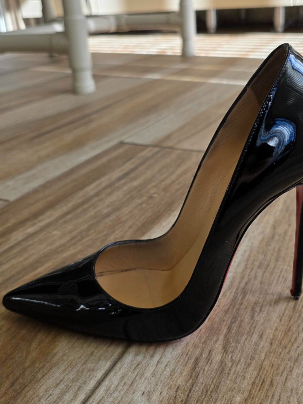 Christian Louboutin So-Kate 120 Black Patent Leather Pumps Eur. 39.5